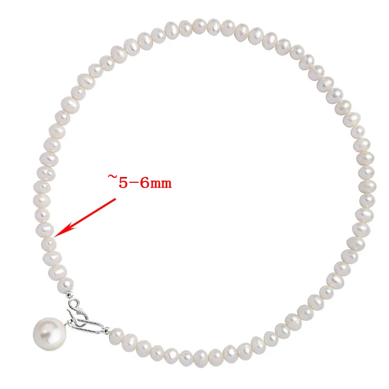 Ketten Echte Natürliche Perlenkette Frauen Sier Barock Kragenkette Weiblicher Schmuck Mädchen Party Geschenk Bankett_voghion.com