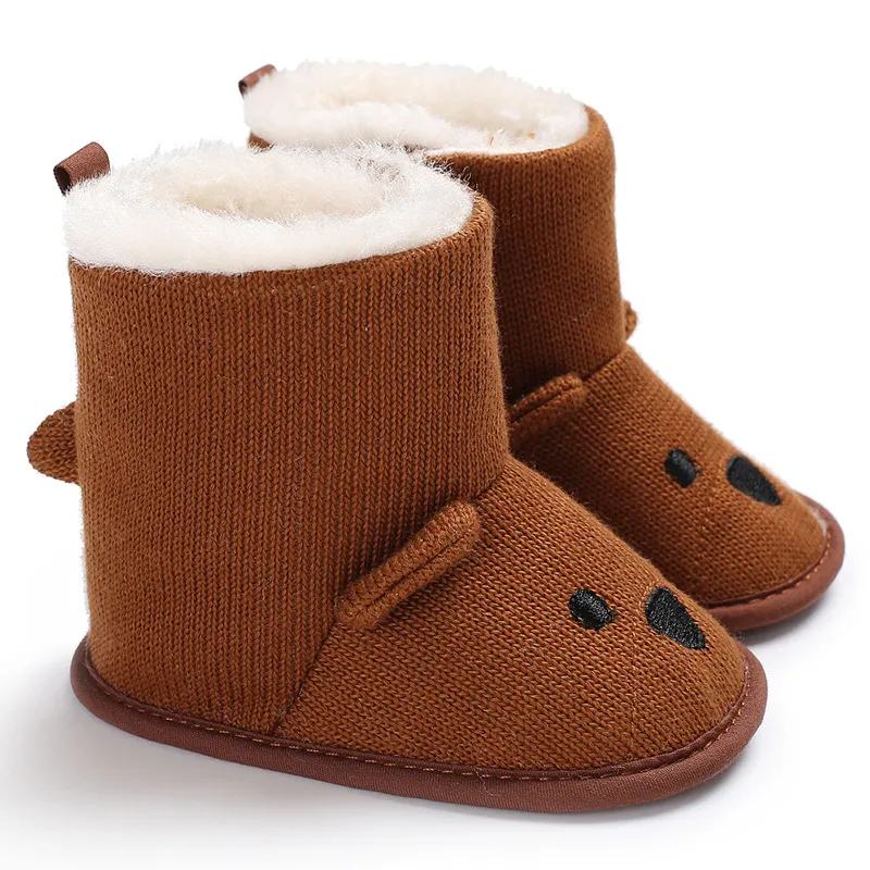 Infant Winter Baby Toddler Newborn Cute Cartoon Bear Shoes Cutefeet Girls Boys Little Kid First Walkers Snow Boots_desvips.com