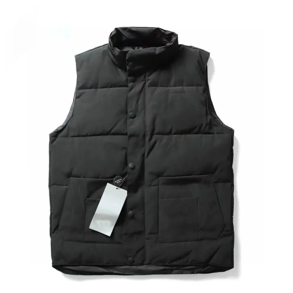 Gilet sans manches pour homme, veste de créateur, badge brodé, duvet, matériau rempli de plumes pour femme, graphite, gris, noir et blanc, bleu_voghion.com