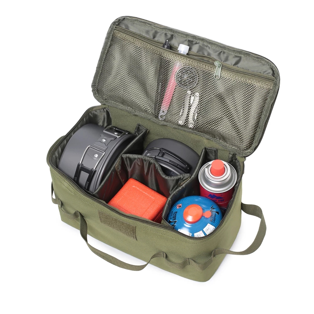 Borsa portaoggetti da campeggio, cestino da picnic, campeggio all'aperto, lampade, fornello a gas, bombola di gas, pentola, borsa da trasporto, sacco portaoggetti, borsa da picnic_voghion.com