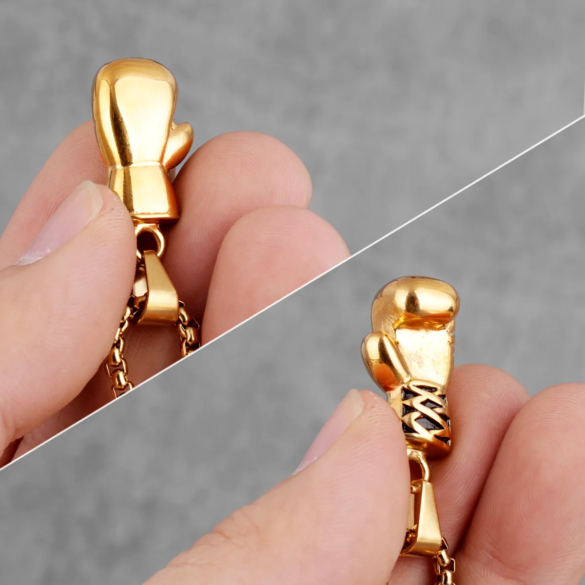 Collane con ciondolo in oro nero Guantoni da boxe Boxer Uomo Ciondoli Catena per fidanzato Uomo Gioielli in acciaio inossidabile_voghion.com