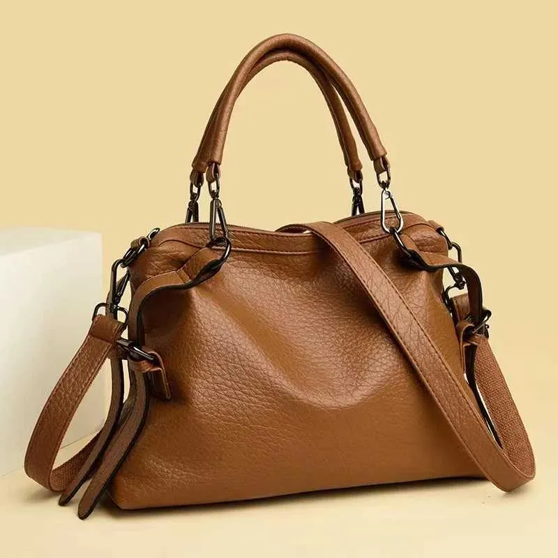 Borsa a tracolla casual in pelle di alta qualità per donna, borsa a tracolla grande, borsa a tracolla Sac A Main J40C241104_voghion.com