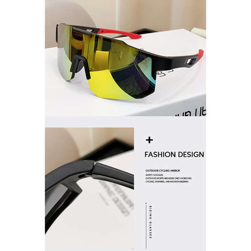 【 Tasso di recensione positiva del 90% 】 Occhiali da equitazione colorati professionali per bici antivento sci corsa integrati resistenti ai raggi UV_voghion.com