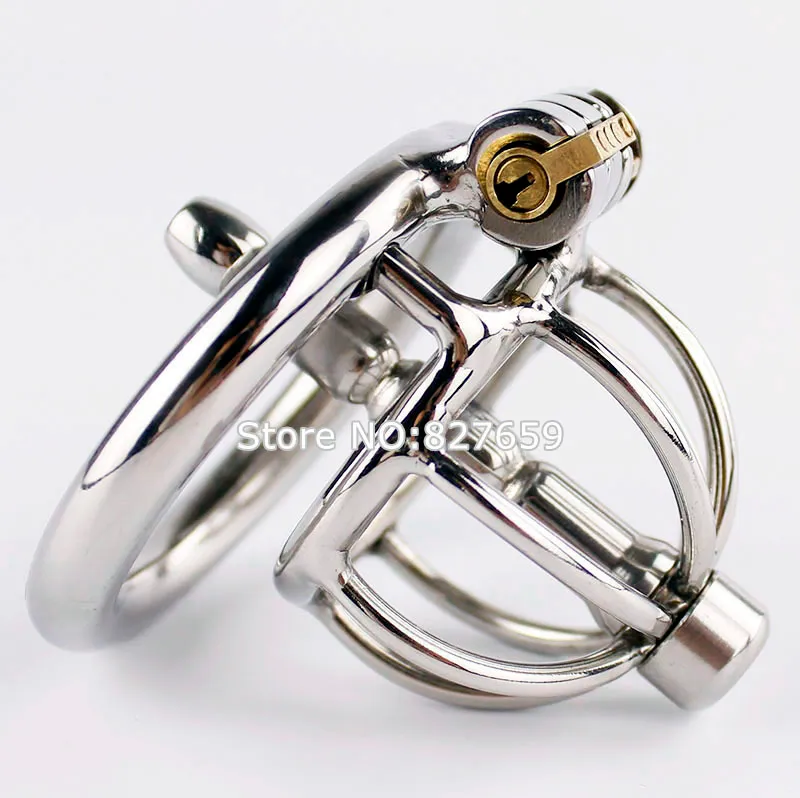 Male Device Stainless Steel Super Small Size Chastity Cage Virginity Lock Adult Game Sex Toys Y19070602_voghion.com
