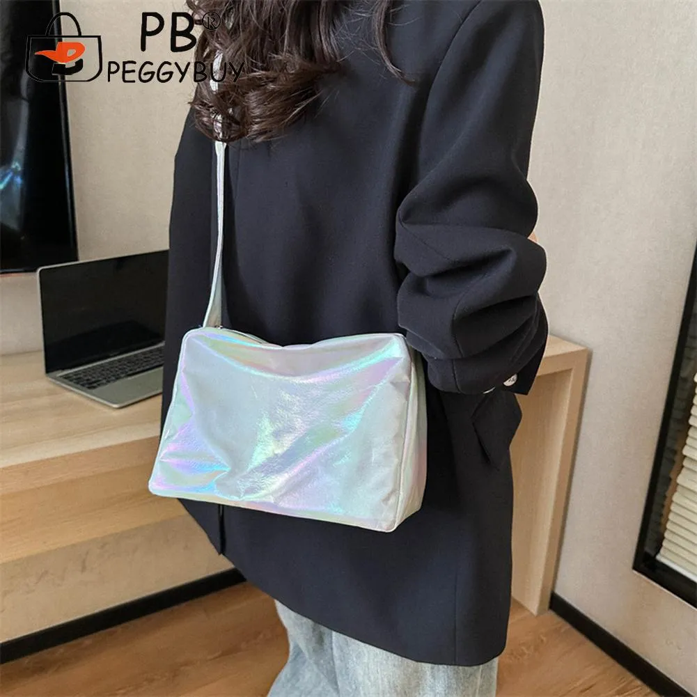 Borsa a tracolla grande e capiente da donna, casual, morbida, da viaggio, multicolore, con tracolla regolabile, semplice, da donna e da ragazza_voghion.com