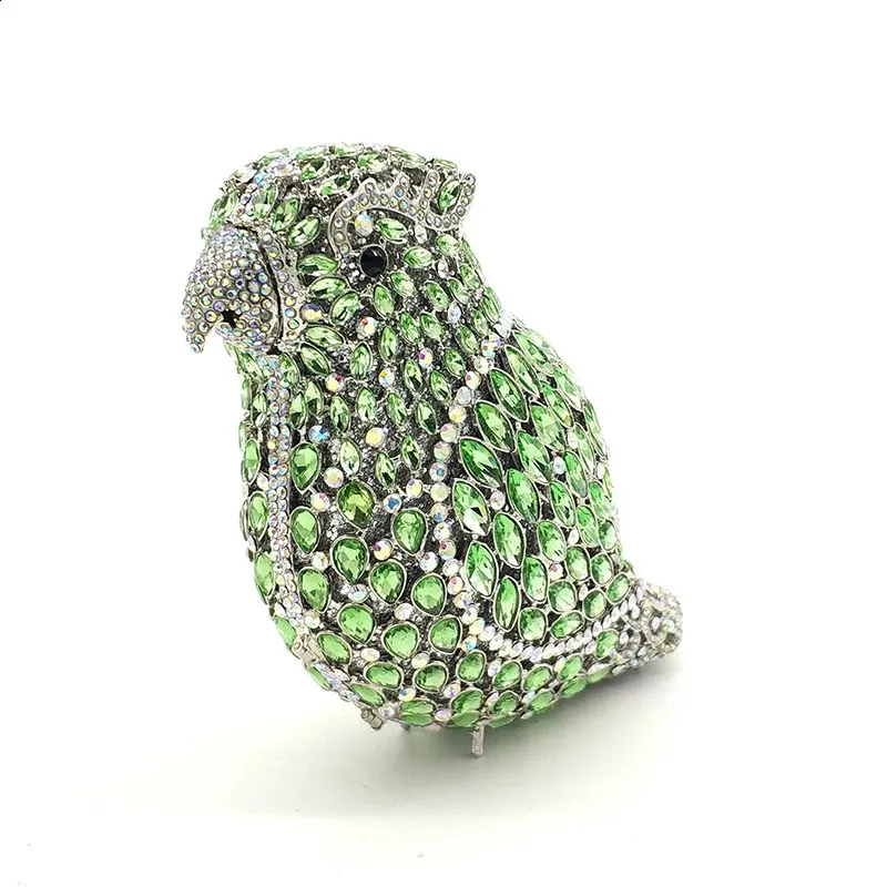 Ladies handbag Bridal wedding women evening party bag dias bird parrot clutches elegant crystal purse 240731_voghion.com