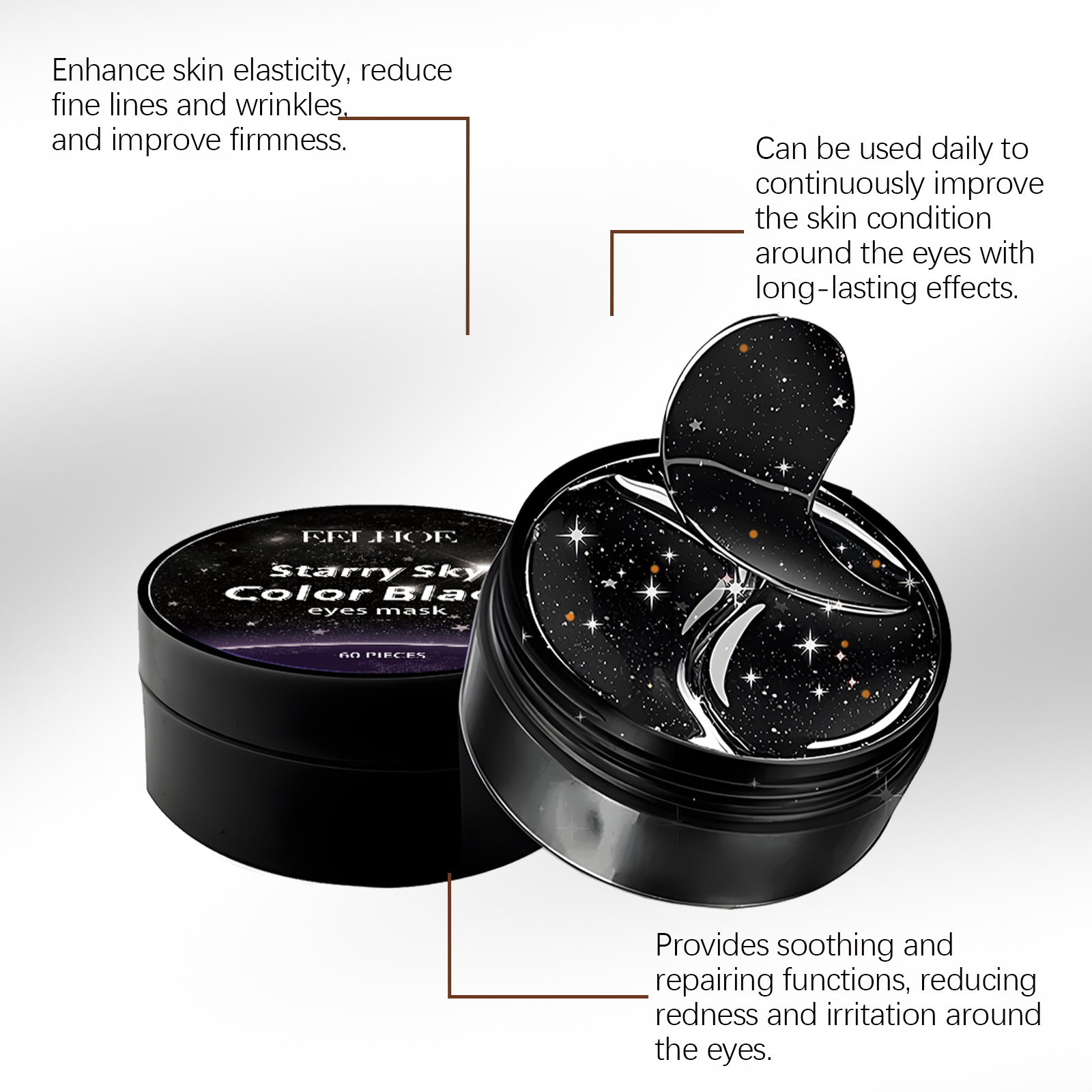 EELHOE Star Plus Black Eye Mask Hydrates And Moisturizes The Skin Around The Eyes_voghion.com