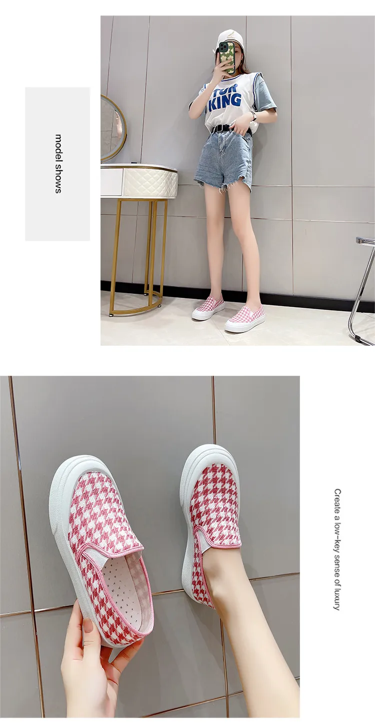 Grube, płócienne, uniwersalne, modne, damskie, wyszczuplające, codzienne i modne, oddychające buty typu board_voghion.com