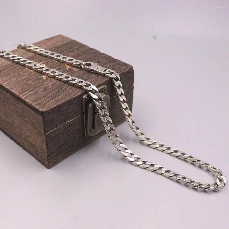 Chains Solid Sterling Sier 7mm Curb Link Chain Men's Necklace 22inch L_voghion.com