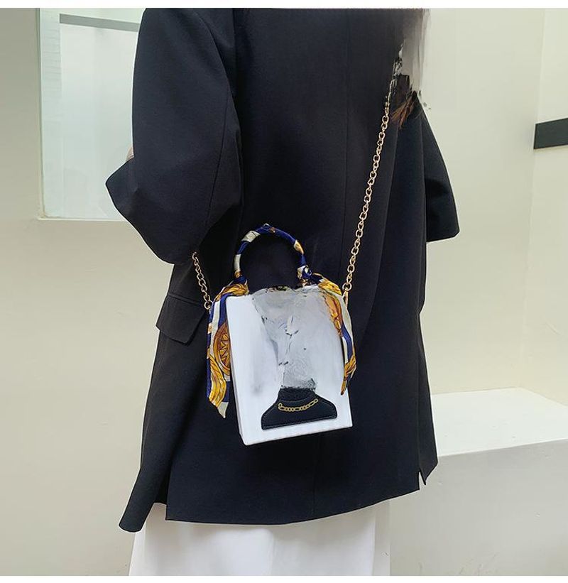 2023 grenzüberschreitende neue Box-Dinner-Tasche personalisierte Nischen-Graffiti-Handytasche Retro-Kette Handytasche_voghion.com