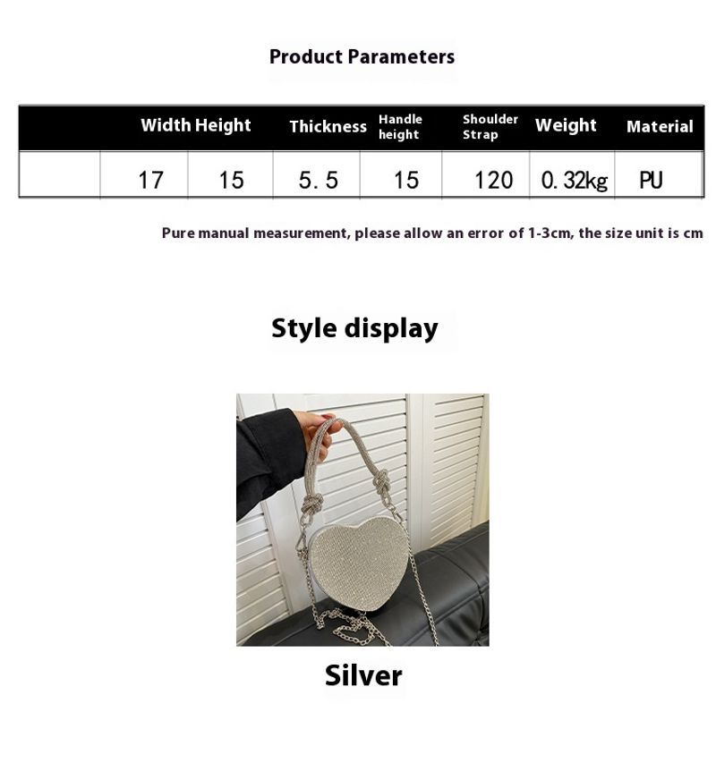 Andralyn Modische Love Modische, vielseitige Umhängetasche 2024 Neue Taschen Bankett Diamond Unterarmtasche für Damen_voghion.com