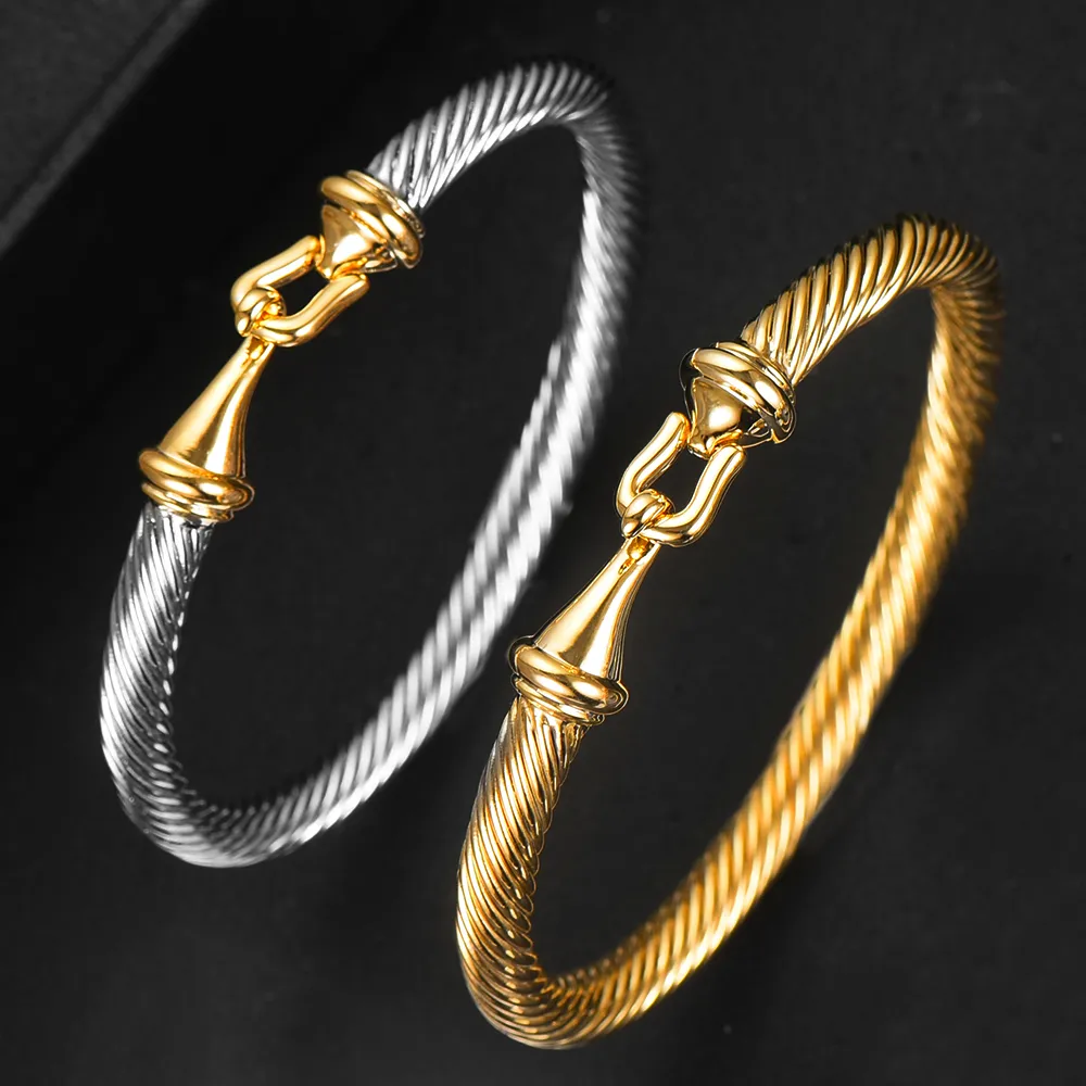 DAVID Designer Jewelry Mans DY Bangle GODKI Trendy Empilhável Cuff Para Mulheres Pulseira Completa Cubic Zircon Cristal_voghion.com