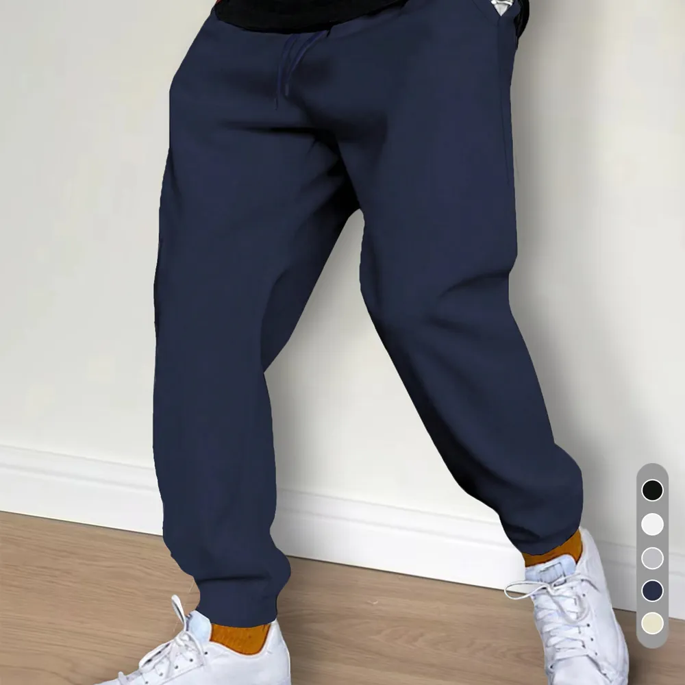 Herrebukser Herre Uformell Høst Vinter Fleece Joggebukser Herre Løping Jogger Sportsbukser Mote Ensfarget_voghion.com
