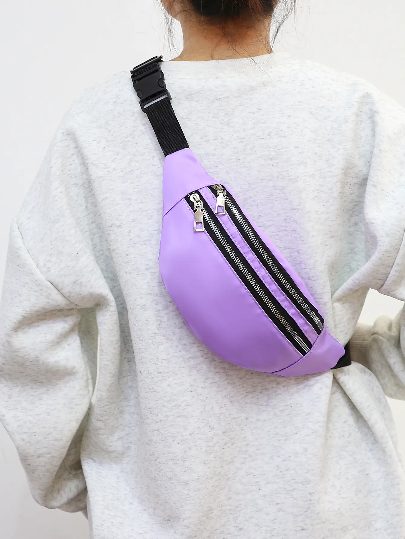 Waist Pack Wallet Purse Casual Large Phone Belt Pouch Women Travel Motorcycle Fanny Banana Bag Hip_voghion.com