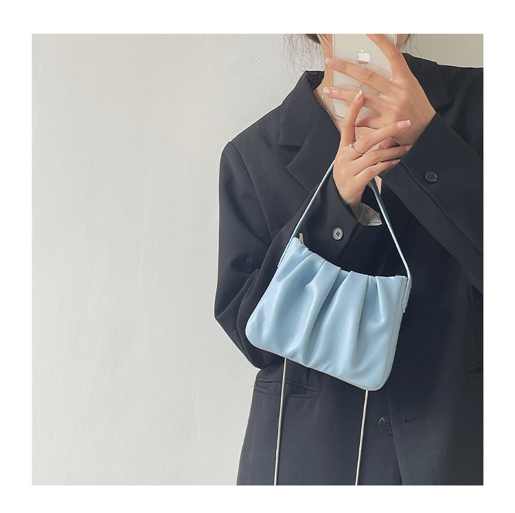 Neue handliche kleine Wolke im französischen Stil 2024 Sommernische plissiert einfache und modische Umhängekette mit einer Schulter_voghion.com