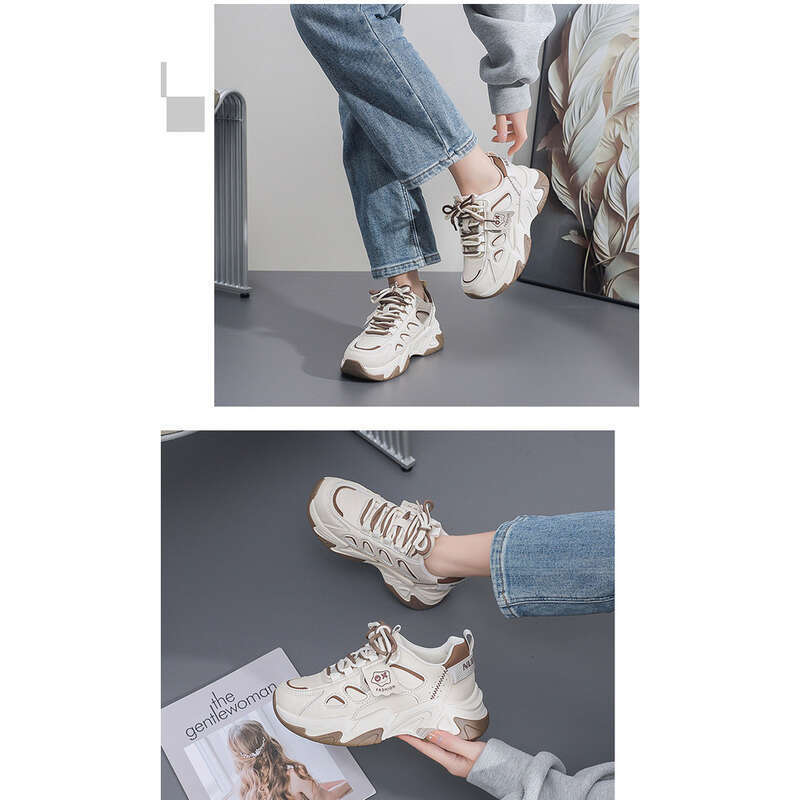 Leather/double-layer Mesh Fabric/cotton Athleisure Pops, Trend Women's Shoes_voghion.com