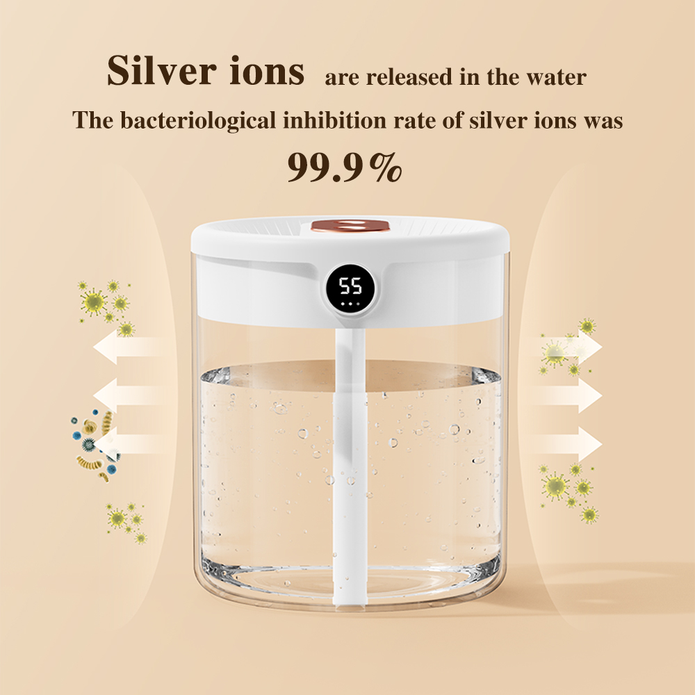 H2o légnedvesítő 2L nagy kapacitású dupla fúvókával LCD páratartalom kijelzővel aroma illóolaj diffúzor otthoni hordozható USB-hez_voghion.com