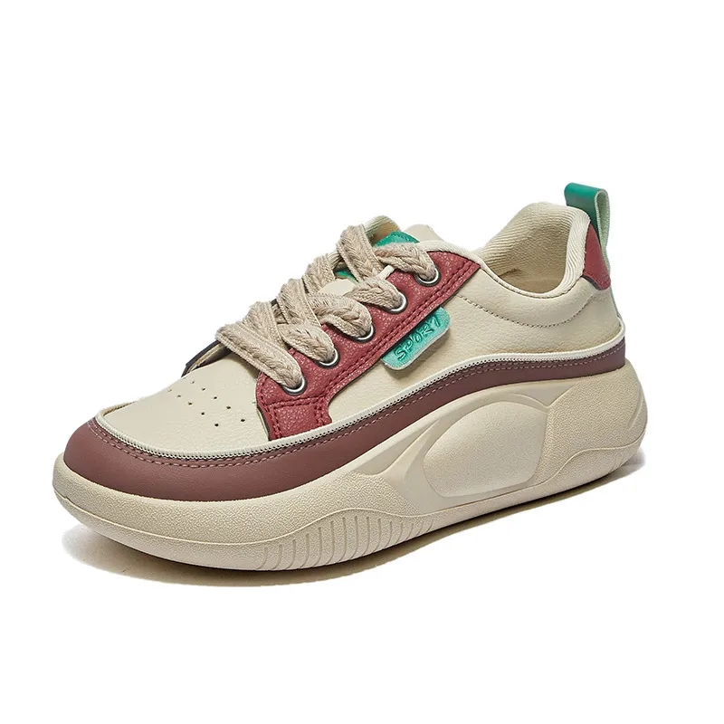 Thick Soled Shallow Low Cut Dad with Mesh for Comfortable Breathability Minimalist and Versatile Casual Board Shoes_voghion.com