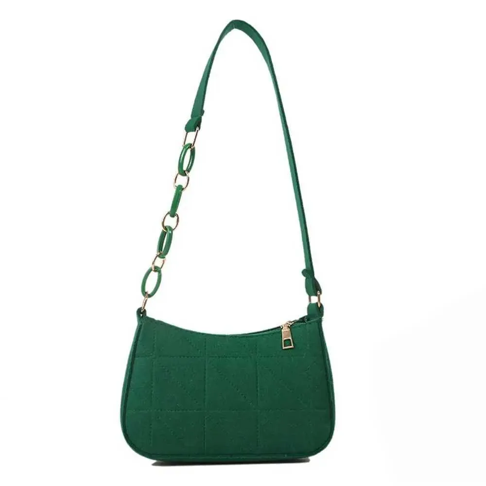 Stylish Felt Shoulder Bag For Women Girls Solid Colour Handbag_voghion.com