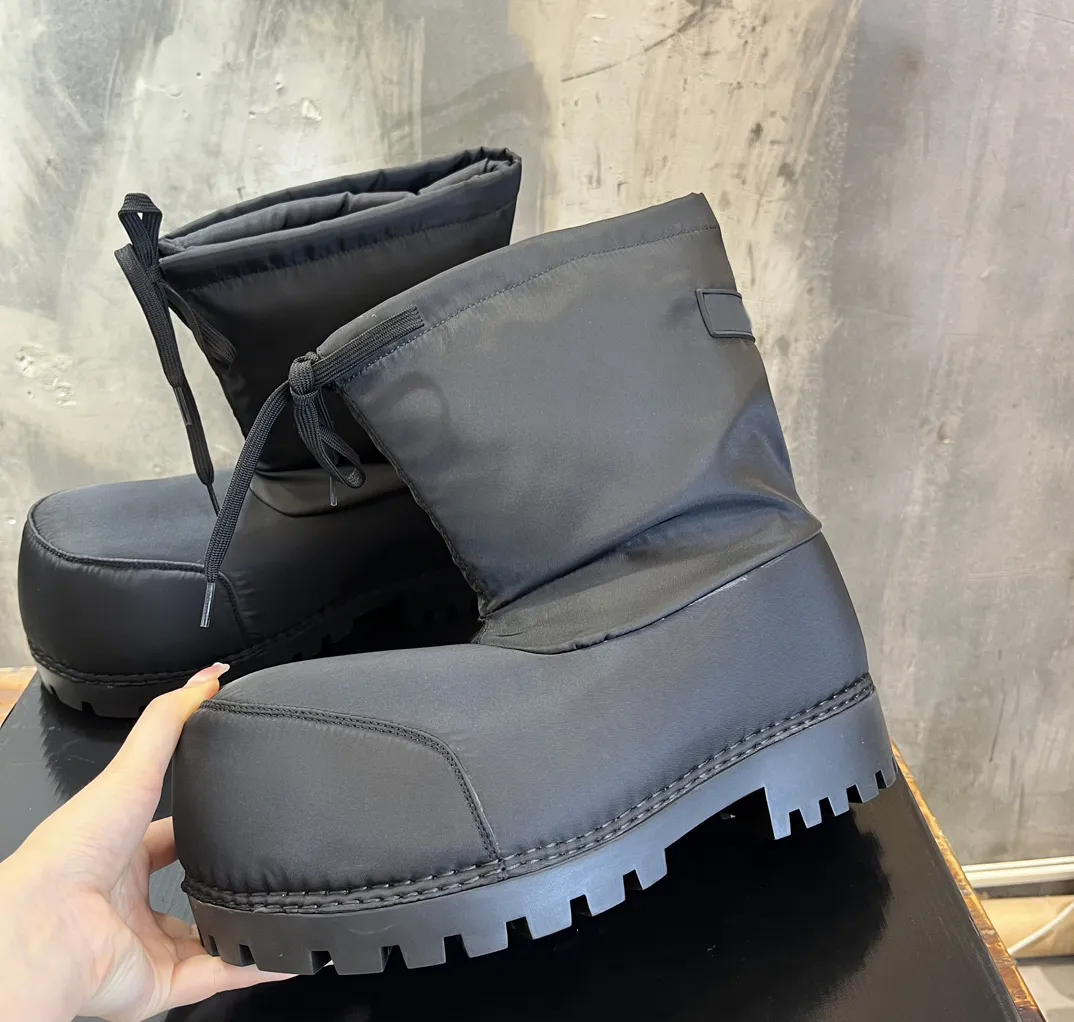 Alaska Dames Designer Snow Nylon Ski Bootie Heren Chunky Winterlaarzen Topkwaliteit Booties Schoen zonder doos_voghion.com