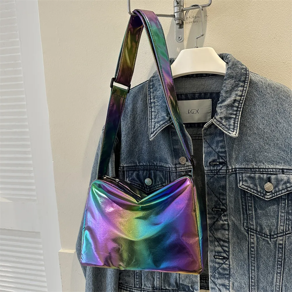 Borsa a tracolla grande e capiente da donna, casual, morbida, da viaggio, multicolore, con tracolla regolabile, semplice, da donna e da ragazza_voghion.com