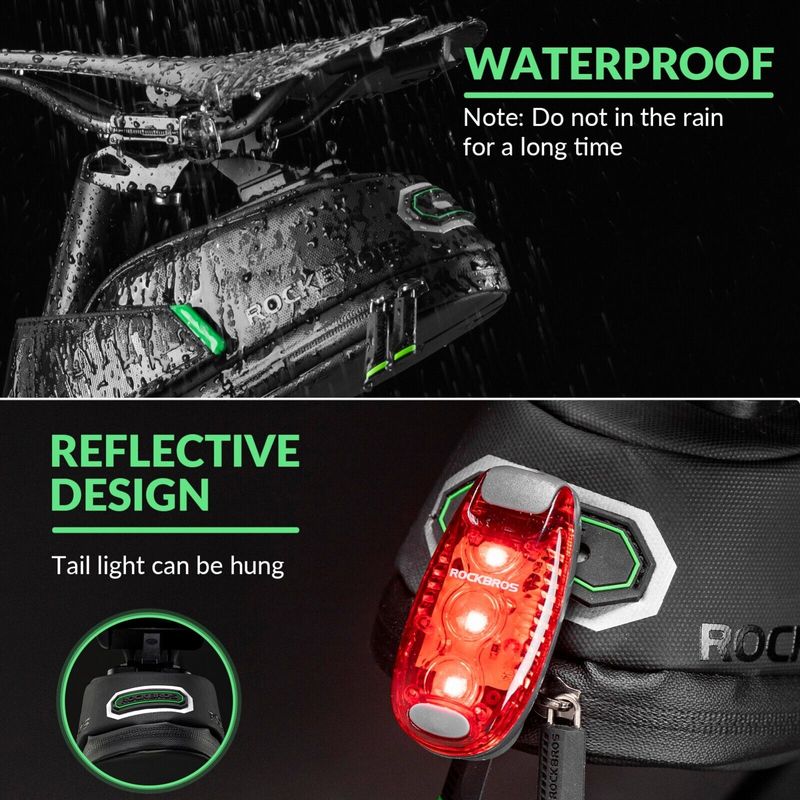 ROCKBROS Waterproof Saddle Bicycle Bag For MTB (Mountain Bike), Seat Bag, Medium (M), Shipped By DHL_voghion.com