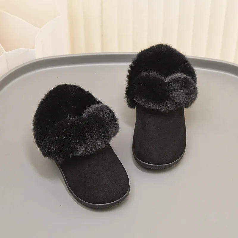 Bebek Kız Kar Çocuk Pamuklu Ayakkabılar Cutefeet Peluş Sıcak İlk Yürüteçler Kaymaz Bebek Botları 12 - 17 Numara_voghion.com