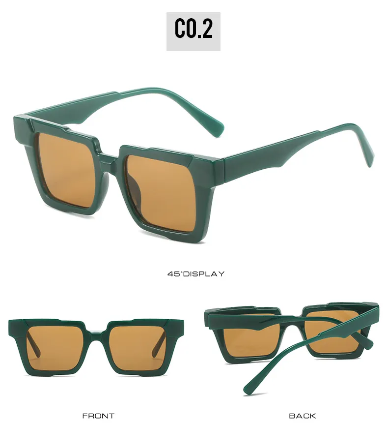 Sonnenbrille D&T 2024 Mode Wrap Frauen Männer Vintage Bunte Linsenrahmen Marke Designer Vielseitiger Casual Augenschutz_voghion.com
