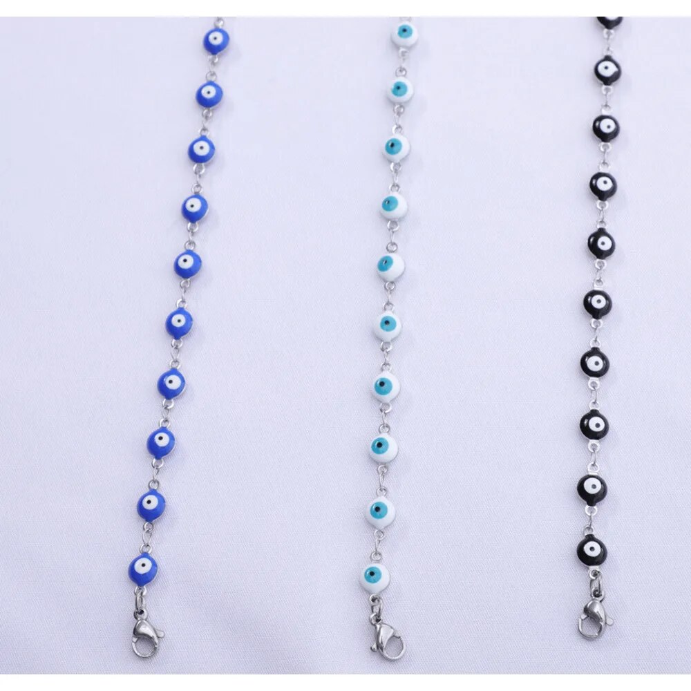 Stainless Steel Devil Eye Pendant Necklace Lucky Talisman_voghion.com