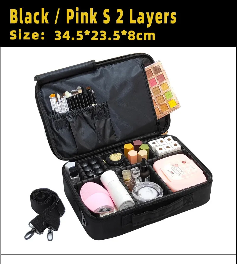 Upgrade-Kosmetiktasche mit großer Kapazität -selg Professioneller Reise-Make-up-Koffer für Frauen 240723_voghion.com