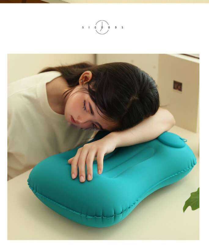 【 Brand Review 2.588 Million+】 Travel Portable Folding Inflatable Outdoor Sleeping Waist Pad Office Pillow Napping Neck_voghion.com