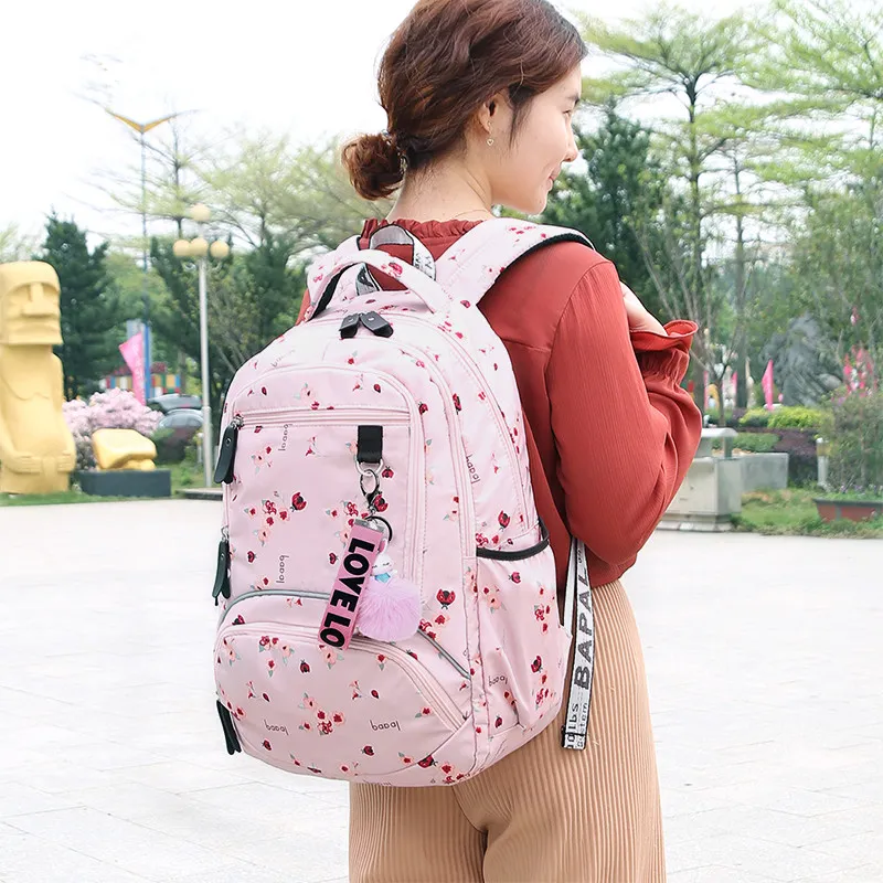 Kids Waterproof For Girls School Bags Children Backpacks Schoolbag Cute Ballon Printing Laptop Backpack_voghion.com