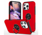 Magnetic Ring Holder Shockproof Cover Case For IPhone 16 - Red, IPhone 16 Pro Max_voghion.com