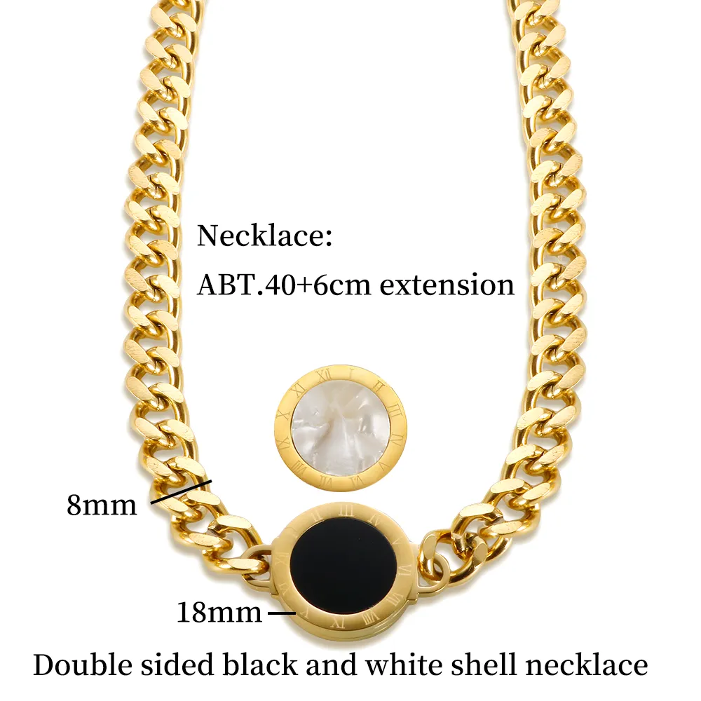 Baum Des Lebens Statement Kette Gold Edelstahl Chunky Halskette_voghion.com