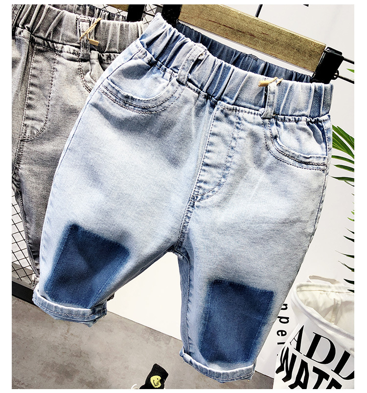 Mutter & Kinder kinder denim shorts kinder jeans Jungen lose shorts zwei-ton shorts_voghion.com