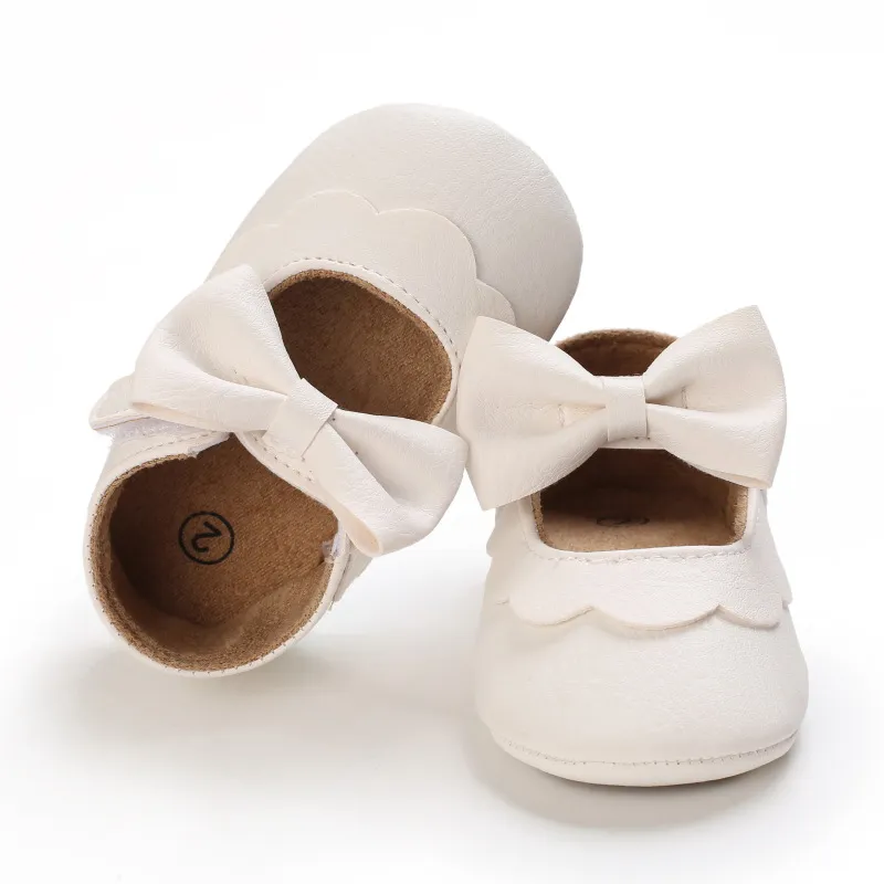 Scarpe per neonati con fiocco e suola morbida, per culla, per bambine, principesse, Littlesprouts_voghion.com
