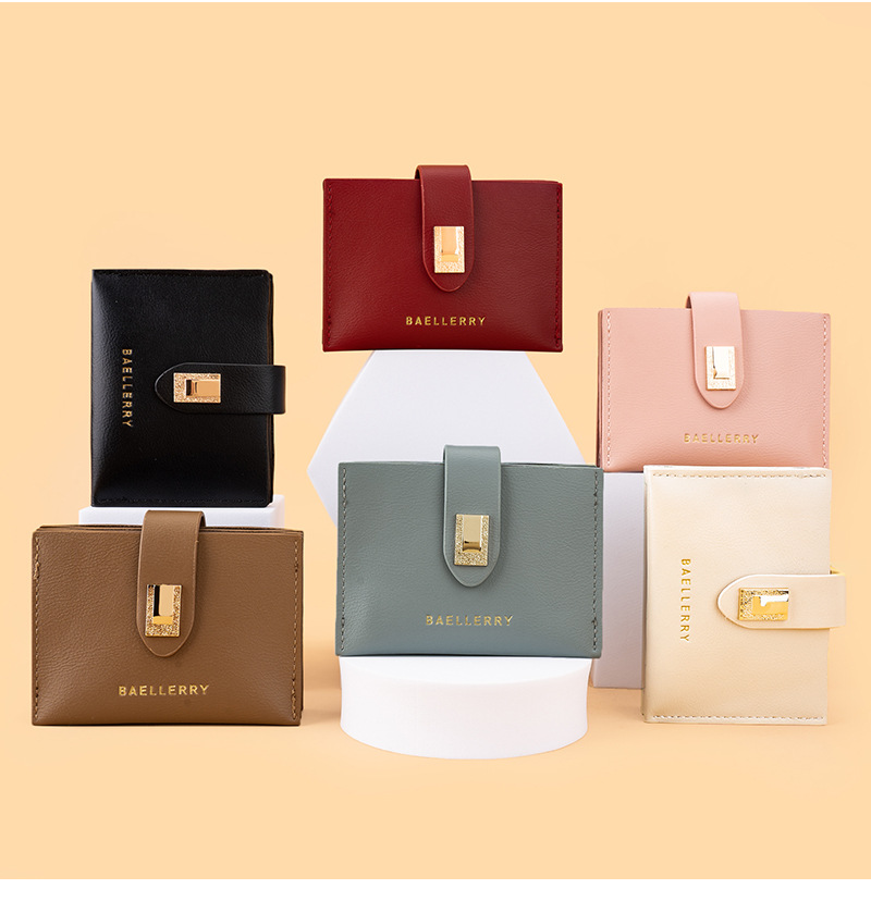 Baellerry new ladies card holder Korean style fashion buckle coin purse versatile light and compact wallet wholesale_voghion.com