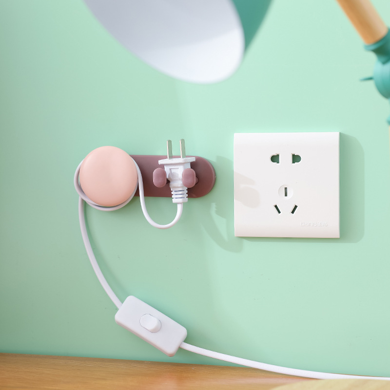 1pcs Multi-function Wall Storage Hooks Strong Adhesive Power Plug Socket Hanger Holder Wall Mounted Self Sticky Hooks_voghion.com
