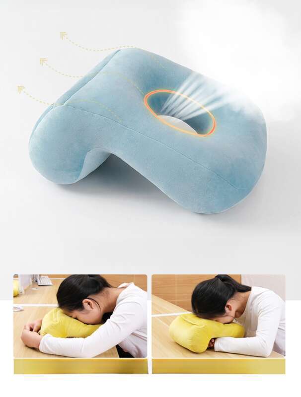 Office Artifact 2025 New Multi Functional Nap For Students Plush Solid Color Pillow_voghion.com