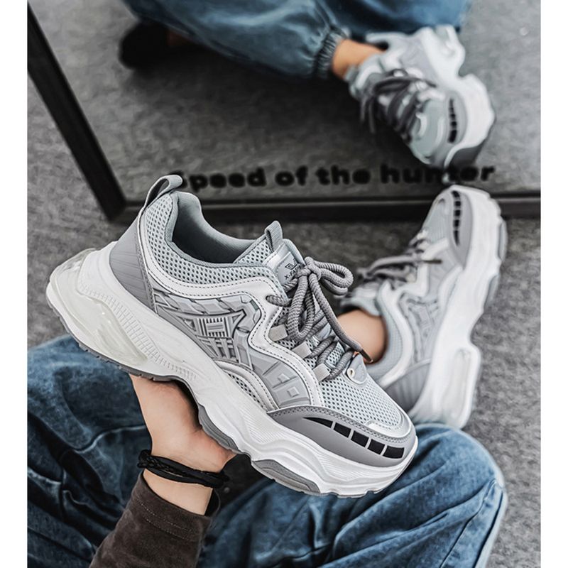 Daddy men 2024 autumn and winter new fashion ins thick sole increase casual sports shoes_voghion.com