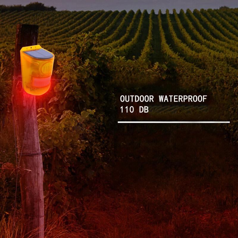 Solární infračervený detektor pohybu, siréna, stroboskopický alarm, akusticko-optická alarmová lampa pro domácí a zahradní venkovní zabezpečení_voghion.com