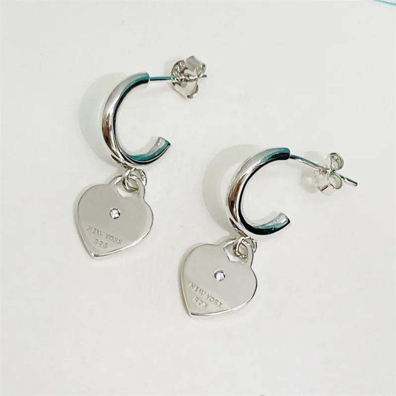 Womens Designer For Ladies Designers Heart Sier Fashion Jewerly Dia Earrings Lovers Stud Ear Rings_voghion.com
