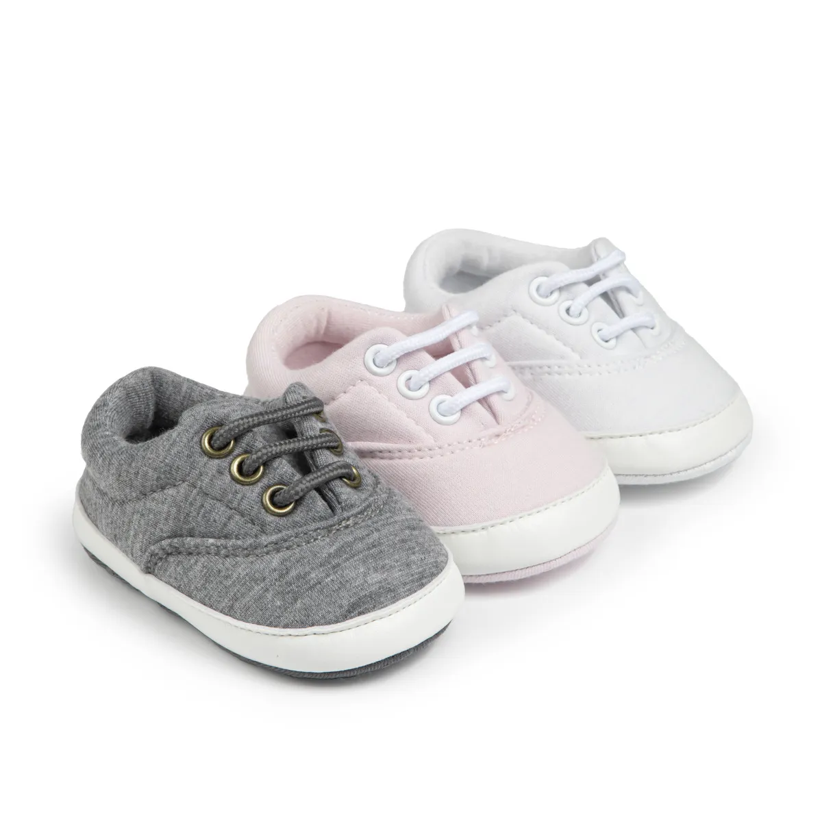 Cutefeet Babyschuhe für Kleinkinder, Jungen und Mädchen, Canvas, Turnschuhe, Neugeborene, Schnürschuhe, rutschfest, Sportschuhe, Lauflernschuhe_voghion.com