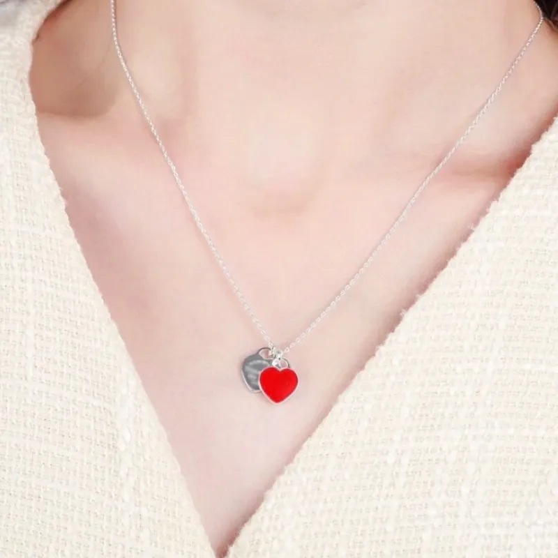 Pendant Neckls New Designer Love Heart-shaped for Gold Sier S Earrings Wedding Engagement Gifts Fashion Jewelry_voghion.com