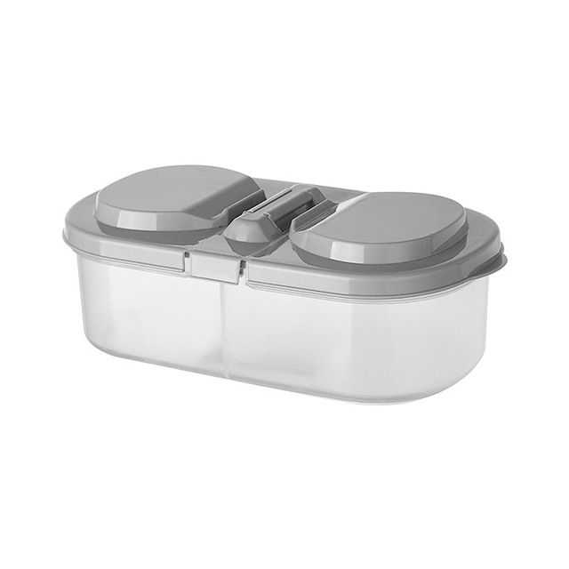Contenitore doppio semplice con coperchio per alimenti e frutta, contenitore multifunzionale per frigorifero, contenitore in plastica per la conservazione C1_voghion.com
