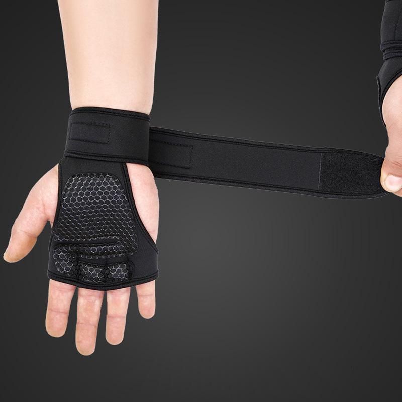 Unisex Fingerless Gloves: Perfect for Weightlifting, Gym Workout, Bodybuilding Dumbbell Training - With Hook & Loop_voghion.com