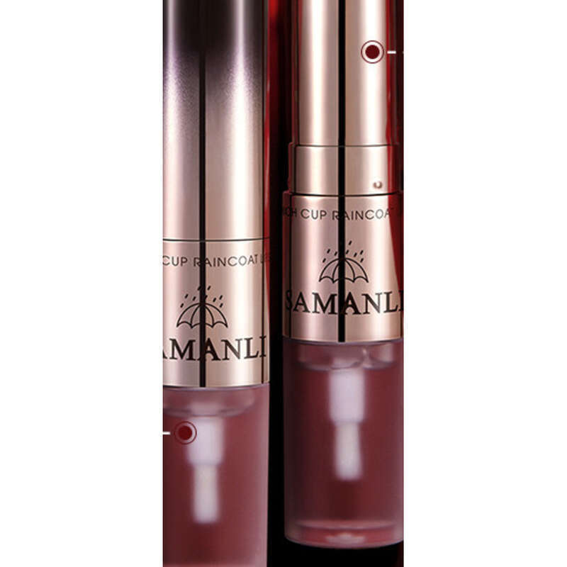 double-ended Raincoat Long-lasting Moisturizing Sculpting Makeup Lipstick Non-sticky Cup Is Not Easy To Fade!_voghion.com