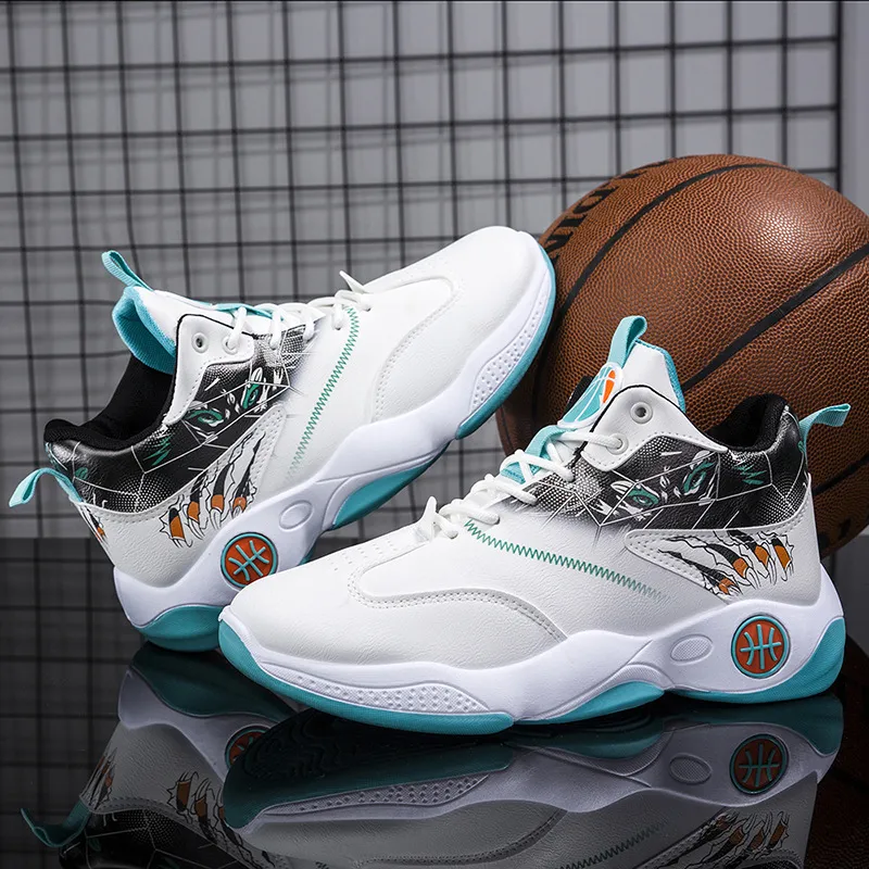 Mode Basketbal Lente en Herfst Nieuwe Heren Sport Lichtgewicht Hardloopschoenen met Hoge Top_voghion.com