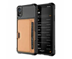 Everlab Slide Armor Wallet Case Kartensteckplatzhalter Abdeckung für iPhone 11 Pro Max (Braun)_voghion.com