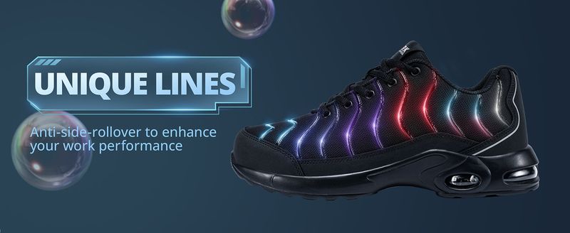 LARNMERN Stahlkappe für Männer, pannensichere Arbeitssicherheitsschuhe, atmungsaktiv, rutschfest, Tennis-Sneaker_voghion.com